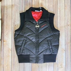 DKNY Women's Black Puffer Vest Size S
